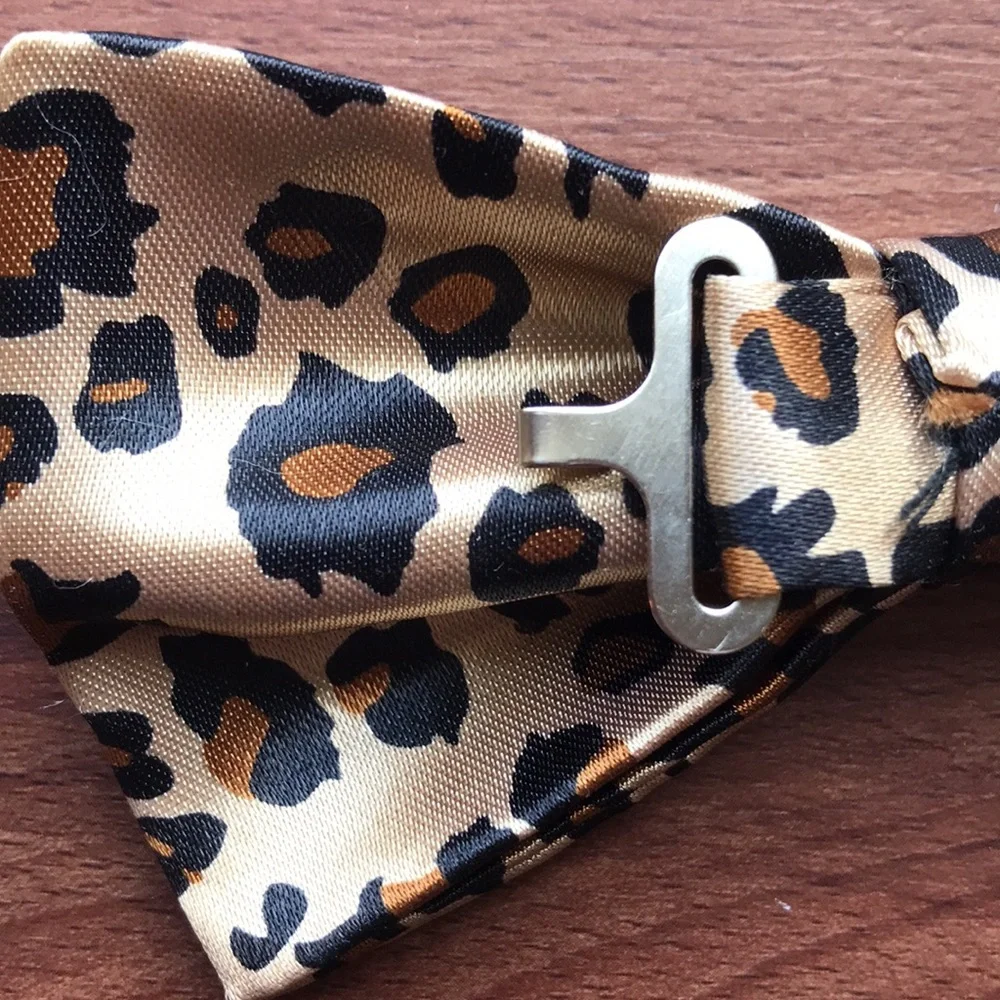 Leopard Print Adjustable Cat/Dog Bow Tie